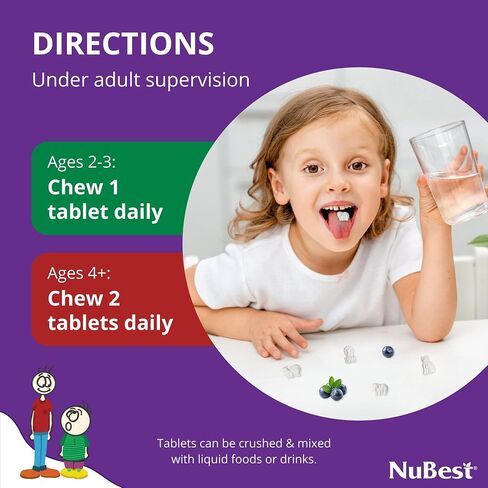 NuBest Fizzy - Bone Strength, Immunity, Digestive Health - Probiotic, Calcium, Magnesium from Red Marine Algae, Vitamin D3 K2, Zinc, Vitamins for Kids Age 4+ & Teens - 10 Orange Effervescent Tablets in Saudi Arabia