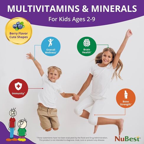 NuBest Fizzy - Bone Strength, Immunity, Digestive Health - Probiotic, Calcium, Magnesium from Red Marine Algae, Vitamin D3 K2, Zinc, Vitamins for Kids Age 4+ & Teens - 10 Orange Effervescent Tablets in Saudi Arabia