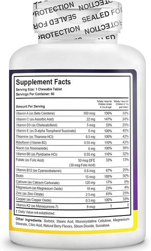 NuBest Fizzy - Bone Strength, Immunity, Digestive Health - Probiotic, Calcium, Magnesium from Red Marine Algae, Vitamin D3 K2, Zinc, Vitamins for Kids Age 4+ & Teens - 10 Orange Effervescent Tablets in Saudi Arabia