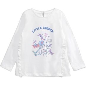 Premium Organic Cotton Long Sleeve Shirt for Little Girls and Toddlers - Ultra-Soft, Breathable and Durable