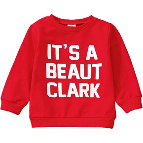 Toddler Boy Girl Cute Long Sleeve Holly Jolly Oversized Sweatshirts Infant Newborn Baby Christmas Clothes
