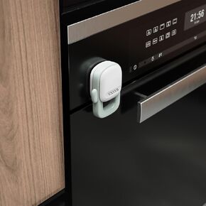 2 Pack Baby Proofing Kit Childproof Oven Door Lock, Oven Front Lock Easy to Install & Heat-Resistant Material no Tools Need or Drill (Green)(ONLY for Flat Surface)