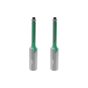 Straight Flush Trim Router Bits 1/2 inch Shank 1/4 inch Cut Dia Pattern Router Bit Cutter Top Bearing Woodworking - 2 pcs