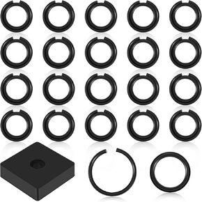 20 Sets 3/8" Impact Retaining Ring Compatible with Milwaukee Type Wrenches 3/8 Impact Friction Ring Clip with O-ring Wrench Ring Retainer Ring Anvil Install Tool Included