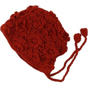 HOOLCHEAN Baby Toddler Girls Fall Winter Double Layer Crochet Bonnet 2-6 Years