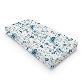 Watercolor Crane Blue Flowers Changing Pad Covers Birds Boho Retro Floral Leaves Diaper Changing Pad Table Sheets for Boy Girl Soft Breathable Stretch Fitted Baby Changing Table Mats Covers 32''x16''