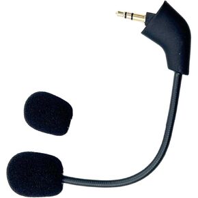Mic Replacement Microphone fits for Kingston HyperX Cloud, Cloud X and Cloud II 1st Version for PS4 Xbox One Nintendo Switch Computer PC Gaming Headsets Noise Cancelling 3.5mm Jack Black