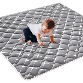 Vibe bear Baby Play Mat 71" X 59", Premium Thicker Foam One-Piece Crawling Mat, Extra Large Anti- Slip Crawling Mat Activity Playmats for Babies,Toddlers, Infants, Play & Tummy Time