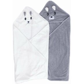 Baby Hooded Towels for Newborn and Infant 2 Pack Baby Beach Towels Girls' Boys Newborn Essentials, 30.5x30.5 inch, Ultra Soft and Absorbent necesstails Newborn