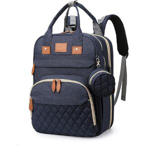 BosiBozi Baby Diaper Bag Backpack- Large Capacity Changing Station, Waterproof & Dust Resistant Baby Bag For Mom Dads, Stylish Travel Diaper Bag With Charging Port, Mosquito Net & Pacifier Case