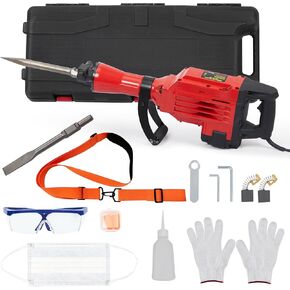 3600W Electric Jack Hammer Demolition Tool Kit, 6-piece set, Demolition Hammer, Jack Hammer, Jack Hammer Concrete Breaker, Includes 6 Bits, Heavy-Duty Concrete Breaker, 95A in Kuwait