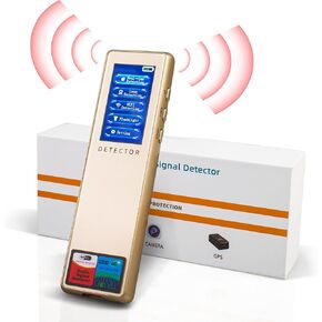 Hidden-Camera-Detectors, GPS Tracker RF Signal Scanner Listening Devices Finder Wireless for Travel,Car, Bathroom,Office, Hotel, Airbnb (Golden)