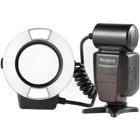 Mcoplus 14EXT-C 5500K Macro TTL Ring Flash Lite with LED AF Assist Lamp for Canon E-TTL Cameras/760D 750D 550D 650D 450D 700D 600D 60D 70D 50D 40D 7D 6D 5D Mark II III