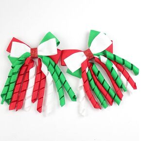 Christmas Santa Hair Bows, Cute Deer Ribbon Bow Hair Clips Barrettes Alligator Hairpins,Party Dress Decor Accessories Xmas Gift for Baby Toddler Teen Girls Kids (D)