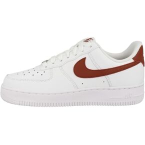 NIKE Air Force 1 Low Rugged Orange Womens Lifestyle Shoes (White/Orange), 6.5