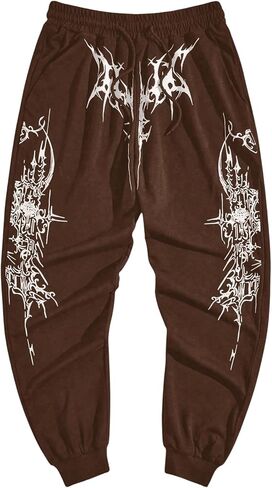 SHENHE Men's Graphic Drawstring Waist Casual Sweatpants Streetwear Goth Jogger Pants in Saudi Arabia