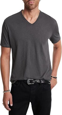 John Varvatos Men's Miles V Neck Tee in Saudi Arabia