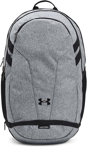 Under Armour Hustle 5.0 Team Backpack, (001) Black/Black/Metallic Silver, One Size Fits All in Saudi Arabia