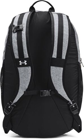 Under Armour Hustle 5.0 Team Backpack, (001) Black/Black/Metallic Silver, One Size Fits All in Saudi Arabia