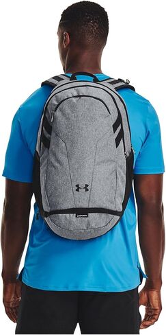 Under Armour Hustle 5.0 Team Backpack, (001) Black/Black/Metallic Silver, One Size Fits All in Saudi Arabia