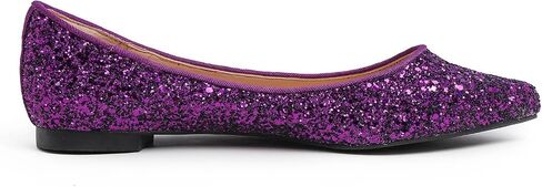FEVERSOLE Women's Fashion Pointed Toe Classic Dressy Shiny Comfort Cushioned Flats in Saudi Arabia