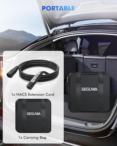 EV Charger Extension Cable for Tesla Charger, 50Amp 21ft Max 240V 12kW with NACS Plug, EV Extension Cord for Level 1/2 Tesla Mobile Charger/Wall Connector, Extension Cord for ModelY/X/3/S/Cyber-truck in Saudi Arabia