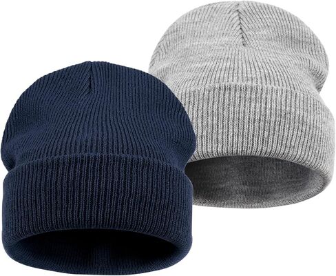 DRESHOW BQUBO 2 Pack Toddler Beanie Hats Baby Winter Hat Soft Baby Beanie Hat Children Knit Warm Cap Kids Hat for Boys Girls in Saudi Arabia