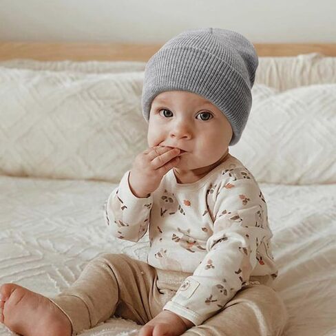 DRESHOW BQUBO 2 Pack Toddler Beanie Hats Baby Winter Hat Soft Baby Beanie Hat Children Knit Warm Cap Kids Hat for Boys Girls in Saudi Arabia