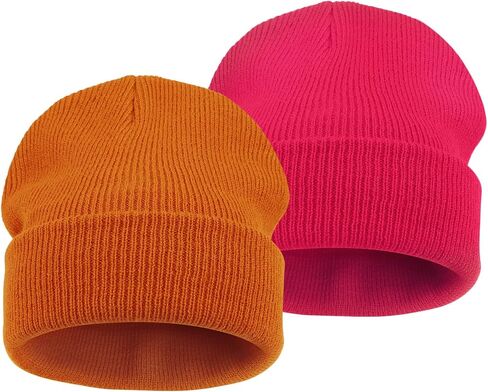 DRESHOW BQUBO 2 Pack Toddler Beanie Hats Baby Winter Hat Soft Baby Beanie Hat Children Knit Warm Cap Kids Hat for Boys Girls in Saudi Arabia