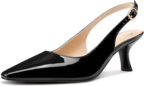 Castamere Womens Slingback Kitten Heels Close Square Toe Slip-on Dress Pumps Prom Wedding Sandals 2.4 Inches Heels in Saudi Arabia