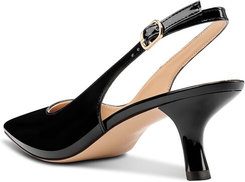 Castamere Womens Slingback Kitten Heels Close Square Toe Slip-on Dress Pumps Prom Wedding Sandals 2.4 Inches Heels in Saudi Arabia