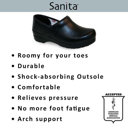Sanita Errol Professional Clogs for Women - Distressed Leather, Arch Support, Closed-Back, APMA-Approved Slip-On Shoes - Cognac, Women in Kuwait