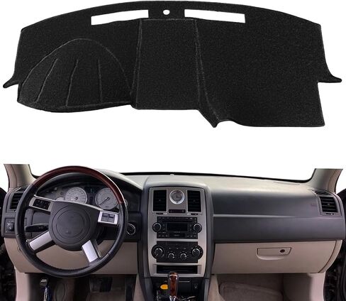 Dash Cover Mat Custom Fit for 2011 2012 2013 2014 Chrysler 200, Dashboard Cover Pad Carpet Protector (Black) F177 in Saudi Arabia