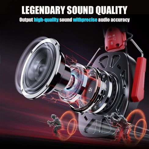 Wireless Gaming Headset for Ps5 Ps4 PC Switch Wireless Gaming Headphones 2.4GHz USB & Type-C & Bluetooth 5.3, 40H+ & 7.1 Surround Sound with Detachable Noise Cancelling Microphone in Saudi Arabia