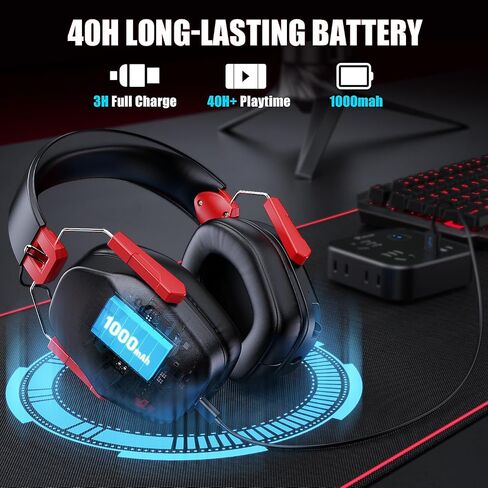 Wireless Gaming Headset for Ps5 Ps4 PC Switch Wireless Gaming Headphones 2.4GHz USB & Type-C & Bluetooth 5.3, 40H+ & 7.1 Surround Sound with Detachable Noise Cancelling Microphone in Saudi Arabia