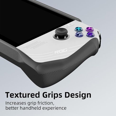مجموعة Skull & Co. GripCase لجهاز ROG Ally X: حافظة حماية ناعمة مع مقابض منسوجة حماية كاملة وحامل، تصميم غطاء مقاوم للخدش ممتص للصدمات وغير قابل للانزلاق [مع حقيبة حمل نحيفة] - أسود in Kuwait