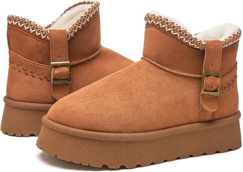 Iarus Womens Snow Boots Winter Boots for Womens Fur Lined Boots Comfortable Warm Booties for Outdoor in Saudi Arabia