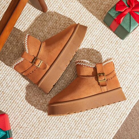 Iarus Womens Snow Boots Winter Boots for Womens Fur Lined Boots Comfortable Warm Booties for Outdoor in Saudi Arabia