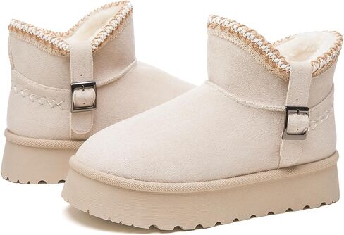 Iarus Womens Snow Boots Winter Boots for Womens Fur Lined Boots Comfortable Warm Booties for Outdoor in Saudi Arabia