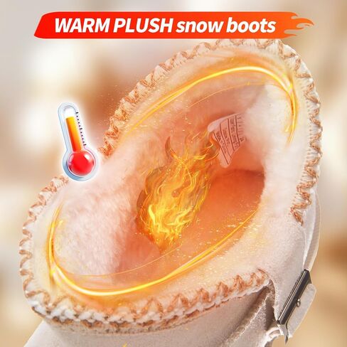 Iarus Womens Snow Boots Winter Boots for Womens Fur Lined Boots Comfortable Warm Booties for Outdoor in Saudi Arabia