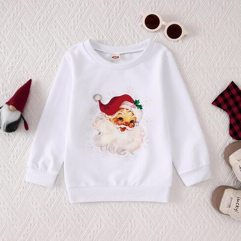 IZYJOY طفل صبي فتاة زي عيد الميلاد سانتا كلوز Crewneck البلوز السراويل مع جيب طفل عيد الميلاد الخريف الشتاء الملابس مجموعة in Kuwait