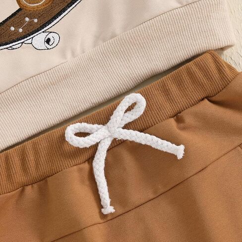 Thorn Tree Toddler Boys Gingerbread Man Clothes Set Hooded Sweatshirt Solid Pants Christmas Fall Winter Outfits in Saudi Arabia