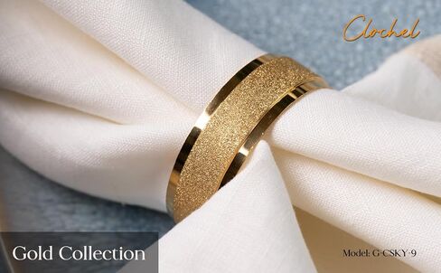 CLOCHEL Napkin Rings Stainless Steel Serviette Buckles Set of 4 Adornment for Elegant Dining,Table Decorations, Banquet, Wedding, Bachelorette, Casual, Engagement, Reception & Everyday Party CSKY-10 in Saudi Arabia