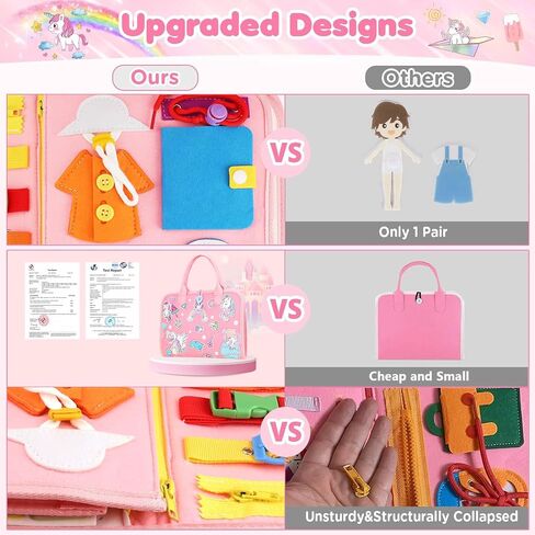 Montessori Toddler Busy Board Toys - for 3 4 5 Year Old Gifts Birthday Girl, Educational Sensory Toy，Busy Book Toddler Learning Activities with Fine Motor Skills in Saudi Arabia