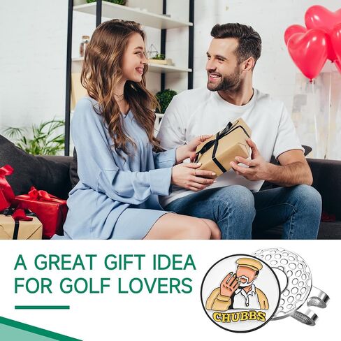 Happy Magnetic Golf Hat Clips for Putting Green, Funny Golf Ball Marker Hat Clips, Magnetic Golf Hat Clip with Enamel Metal Ball Markers for Men Women Golf Accessories Gifts in Saudi Arabia