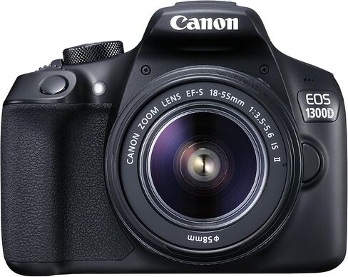 Canon EOS 1300D EF-S 18-55mm 18.7MP CMOS 5184 x 3456 Pixels (Black) - International Version (No Warranty) (Renewed) in Saudi Arabia