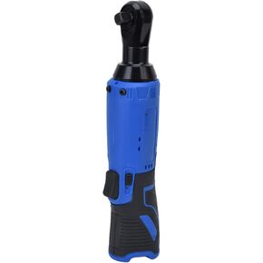 Electric Ratchet Spanner, 3/8in Chuck Lithium Ion Battery Powered Right Angle Wrench Cordless Ratchet Wrench Drive Ratchet 12V Power Tool with Light