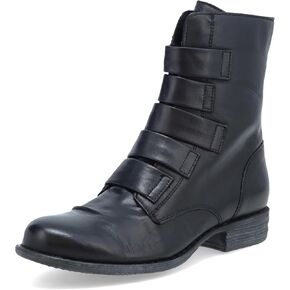 Miz Mooz Leighton Ankle Boots for Women - Ladies Handcrafted Leather Booties - Low Cut with Leather Straps & 1" Heel