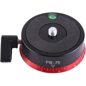 Camera Panoramic Panning Base,Panoramic Camera Mount with Bubble Level and 3/8 Inch Screw for Tripod Monopod DSLR Cameras