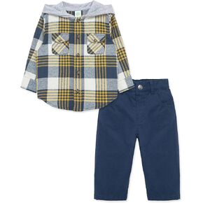 Little Me Clothes for Baby Boys' Woven Pant and Shirt Set, 3 Months - 4T